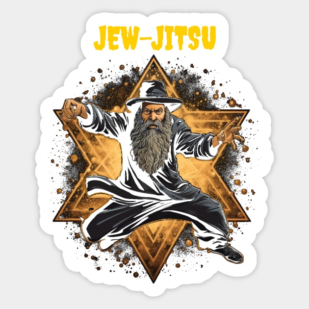 Jew-Jitsu Sticker by Popstarbowser